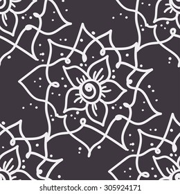 Asian seamless pattern. Vector ornamental flower seamless pattern.
