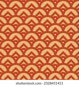 Asian Seamless pattern, Wave pattern, Whale pattern, Water, Sea, Ocean, Traditional design, Textile