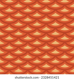 Asian Seamless pattern, Wave pattern, Whale pattern, Water, Sea, Ocean, Traditional design, Textile
