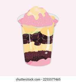 Asian shaved ice vector illustration