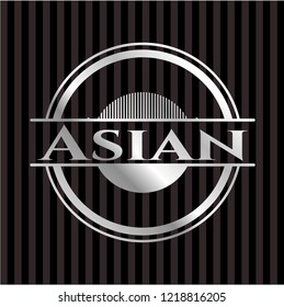 Asian silvery shiny badge