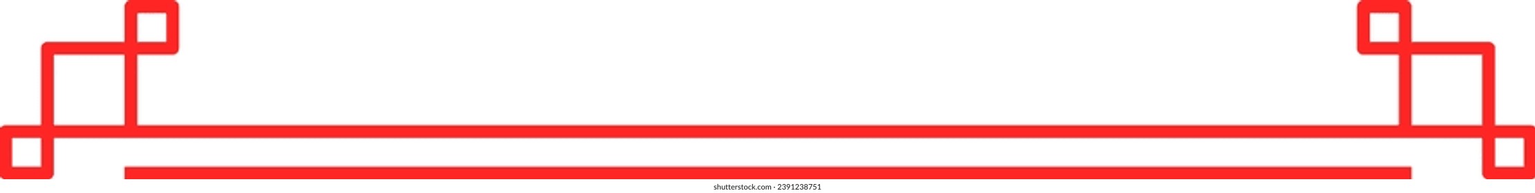 Asian Simple Border Illustration Isolated Background
