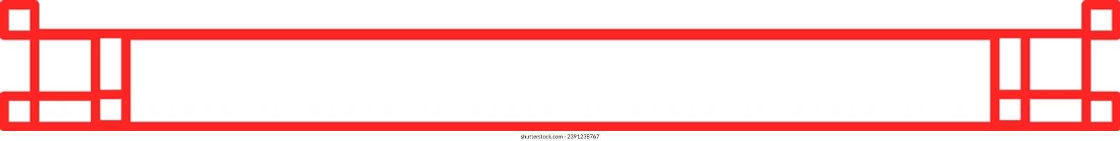 Asian Simple Border Illustration Isolated Background