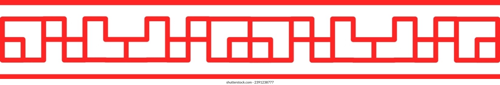 Asian Simple Border Illustration Isolated Background