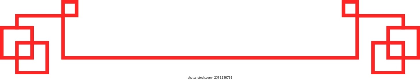 Asiatische Einfache Grenzillustration einzeln auf Hintergrund