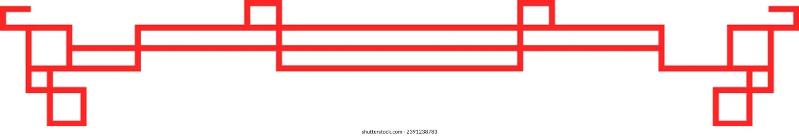 Asian Simple Border Illustration Isolated Background