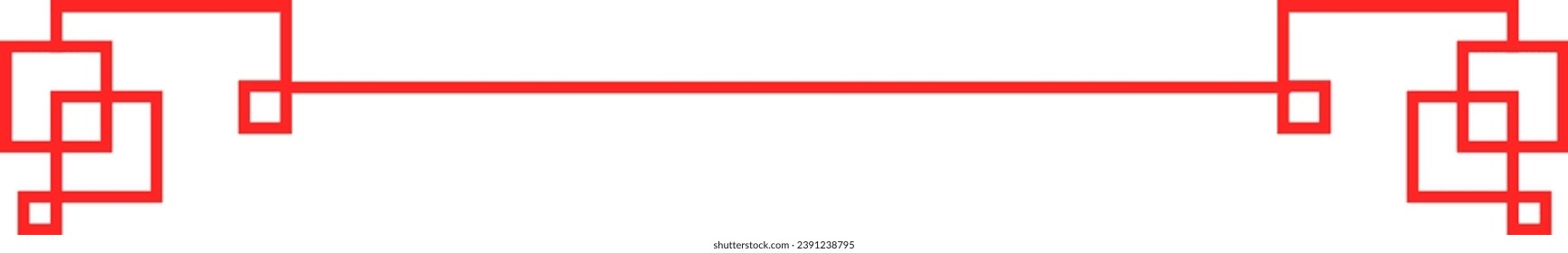 Asian Simple Border Illustration Isolated Background