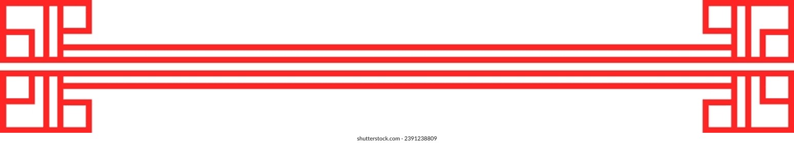 Asian Simple Border Illustration Isolated Background