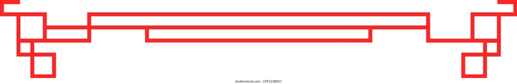 Asian Simple Border Illustration Isolated Background