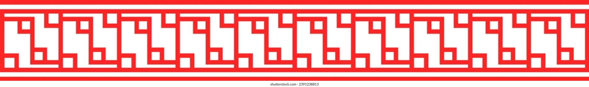 Asian Simple Border Illustration Isolated Background