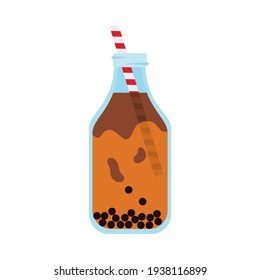 asian soft boba drink bottle
