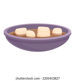Asian soup icon cartoon vector. Japanese food. Menu sauce