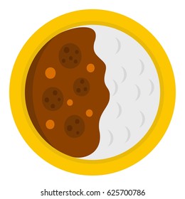 Asian soup icon flat isolated on white background vector illustration