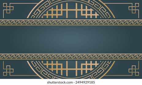 Asian style decorative frame antique image background