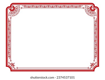 Asian style decorative frame. Vector data.