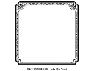 Asian style decorative frame. Vector data.