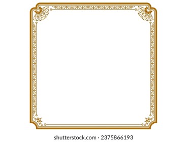 Asian style decorative frame. Vector data.