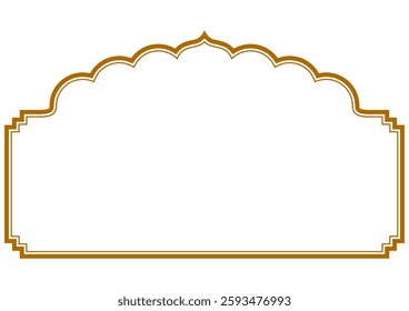 Asian style decorative frame. Vector data.