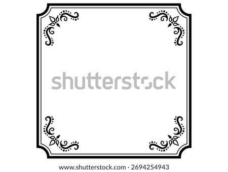 Asian style decorative frame. Vector data.