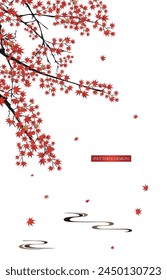 Diseño de fondo o patrón de estilo asiático.