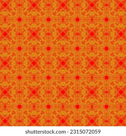 Asian style pattern Japanese and Chinese waves red and gold colors with word column