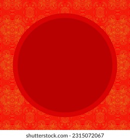 Asian style pattern Japanese and Chinese waves red and gold colors with word column