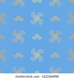 Asian style Seamless Pattern. Chinese Golden vintage background. Geometric decorative retro papers. Vector 1920s design. Vintage illustration.