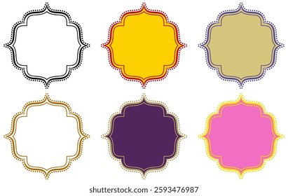 Asian style title frame set. Simple vector data.