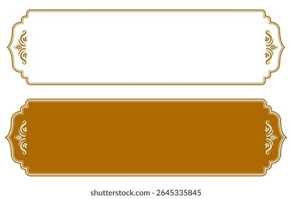 Asian style title frames. Set of horizontal decorative borders.
