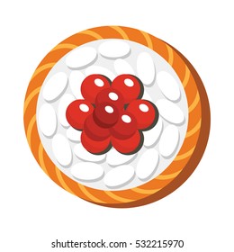 Asian sushi food illustration in cartoon style. Sushi object for asian sushi food design, banners and infographics.