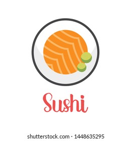 Asian sushi vector design illustration isolated on white background