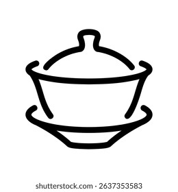 Asian Tea Ceremony Lidded Bowl for Brewing and Drinking Tea