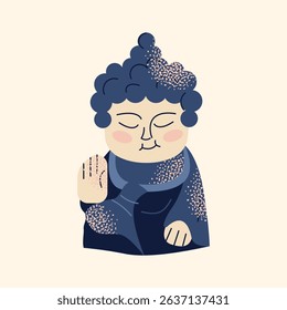 Asian tea ceremony utensils teapot, bowls, whisk, spoon, tray isolated on background. Flat vector illustration in decorative modern style. Tea culture and mindfulness concept