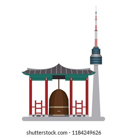 Asian temple building