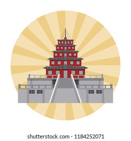 Asian temple building