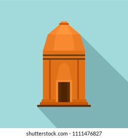 Asian temple icon. Flat illustration of asian temple vector icon for web design