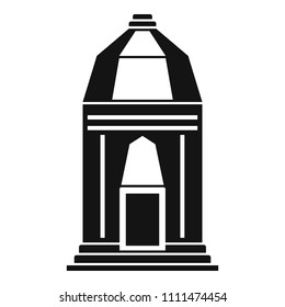 Asian temple icon. Simple illustration of asian temple vector icon for web design isolated on white background