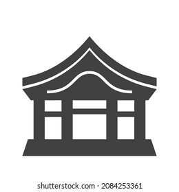 Asian Temple icon. Vector Solid icon.