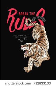 asian tiger with type