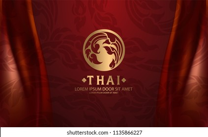 Asian traditional art Design Vector, Thai traditional design, thai background