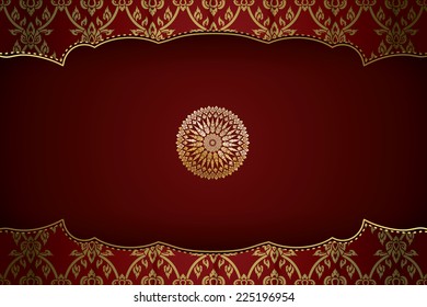 Asian traditional art Design Vector, Thai traditional design, thai background,Thai pattern.