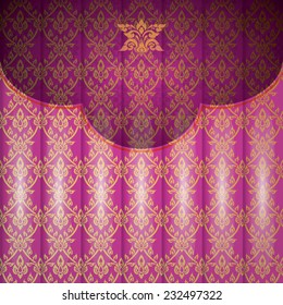 Asian traditional art Design Vector, Thai traditional design, thai background