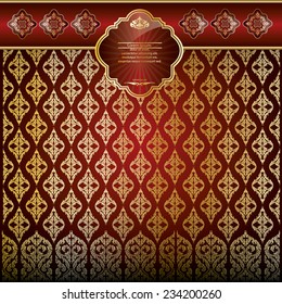 Asian traditional art Design Vector, Thai art, ornament background