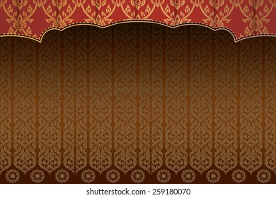 Asian traditional art Design Vector, Thai traditional design, thai background.