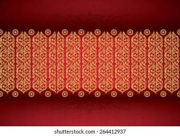 Asian traditional art Design Vector, Thai traditional design, thai background