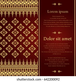 Asian traditional art Design Vector, Thai traditional design, thai background