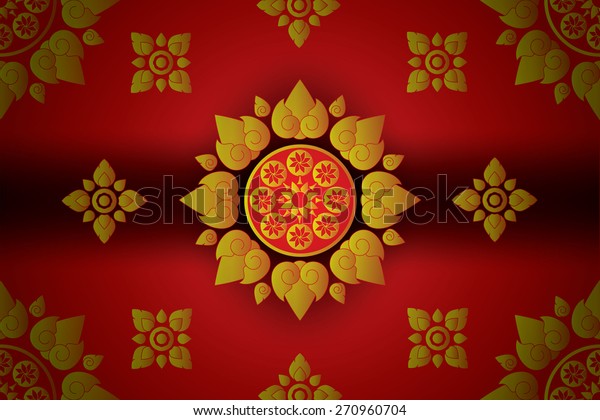 Asian Traditional Art Design Vector Thai Stock Vector Royalty Free 270960704 Shutterstock 5757