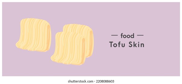 Asian traditional food tofu skin, soybean skin, Yuba.