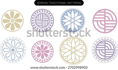 Asian traditional Korean patterns design