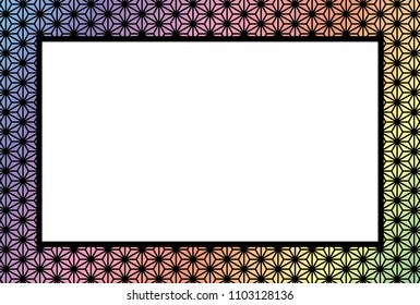 Asian traditional pattern, picture frame, photo frame, copy space, title space, message space